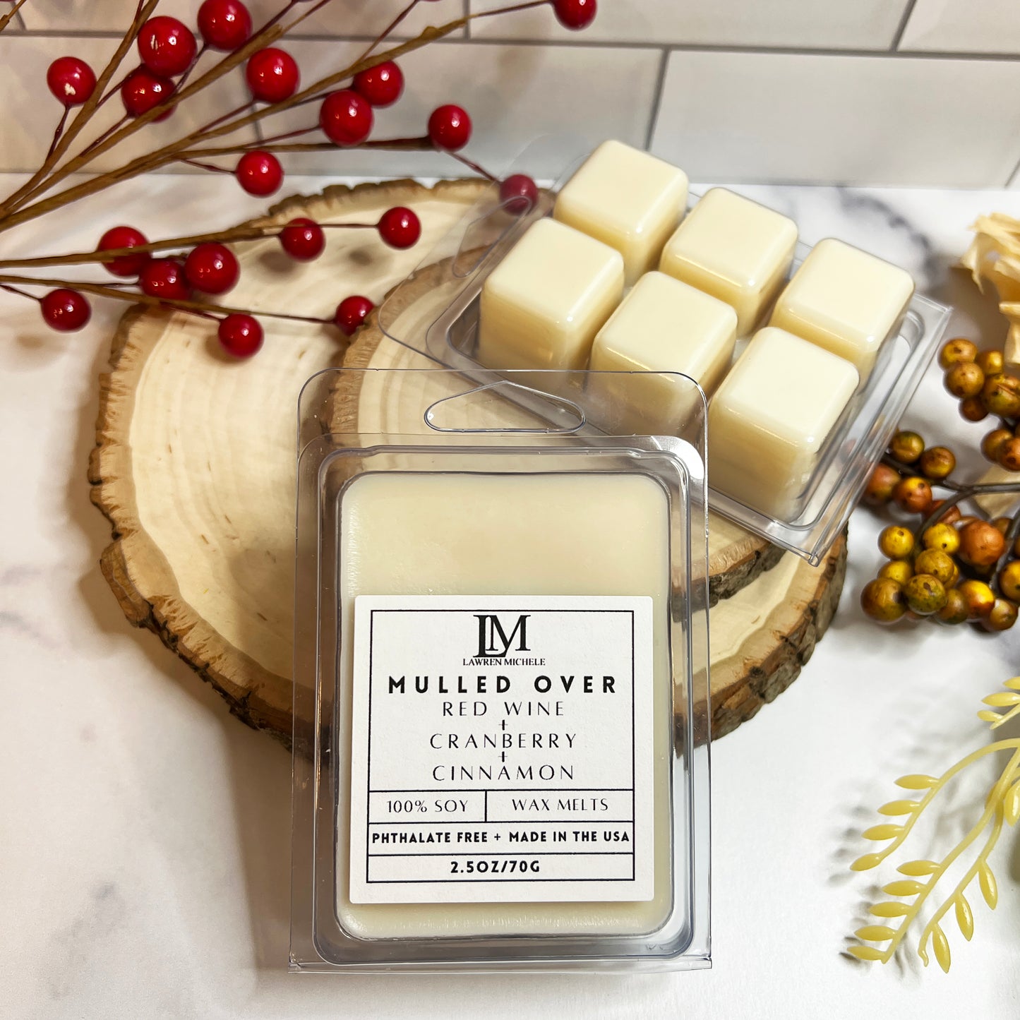 Mulled Over Wax Melts - Red Wine, Cranberry, Cinnamon