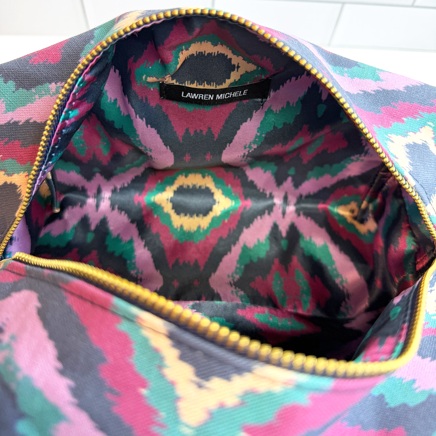 'Bring It' Canvas Collapsible Travel Makeup Bag