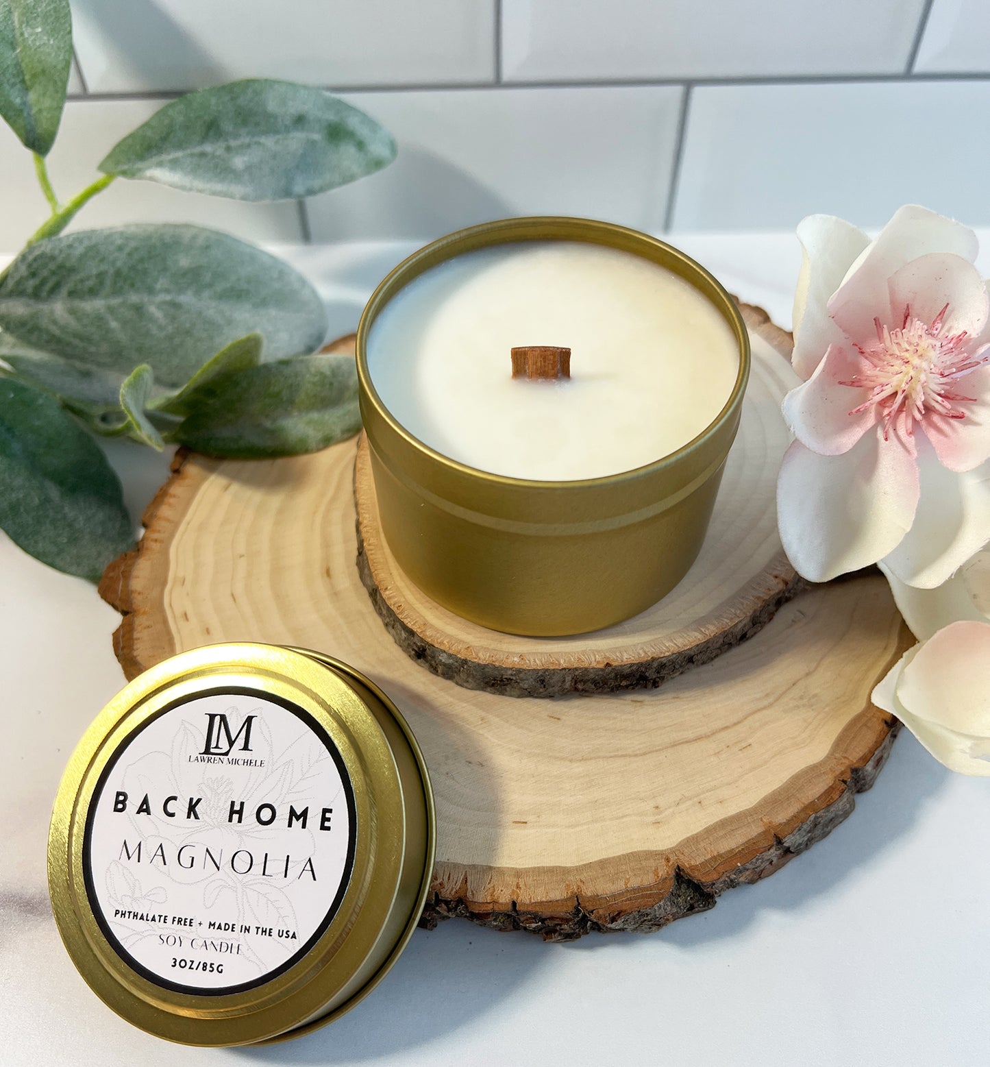 Back Home Wood Wick 3oz Tin Soy Candle