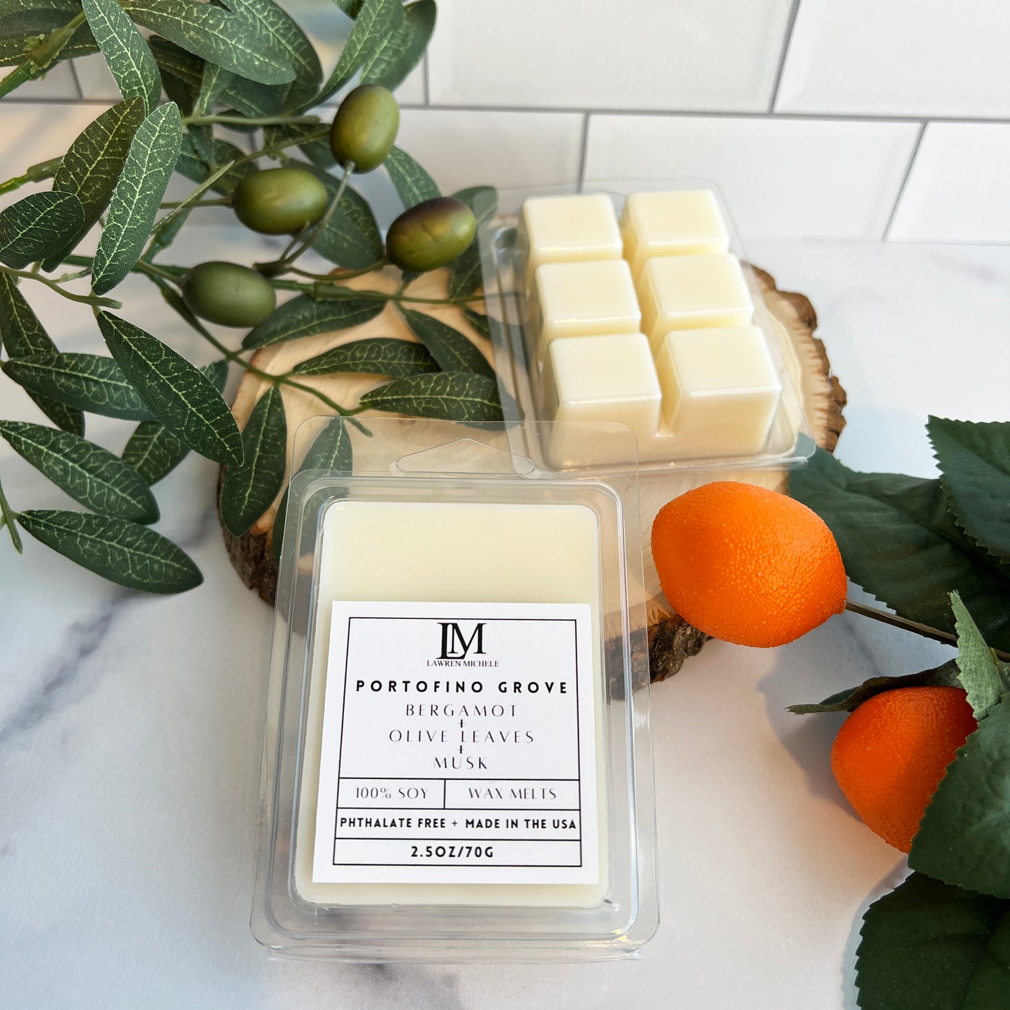 Portofino Grove Wax Melts - Bergamot, Olive Leaves, Musk