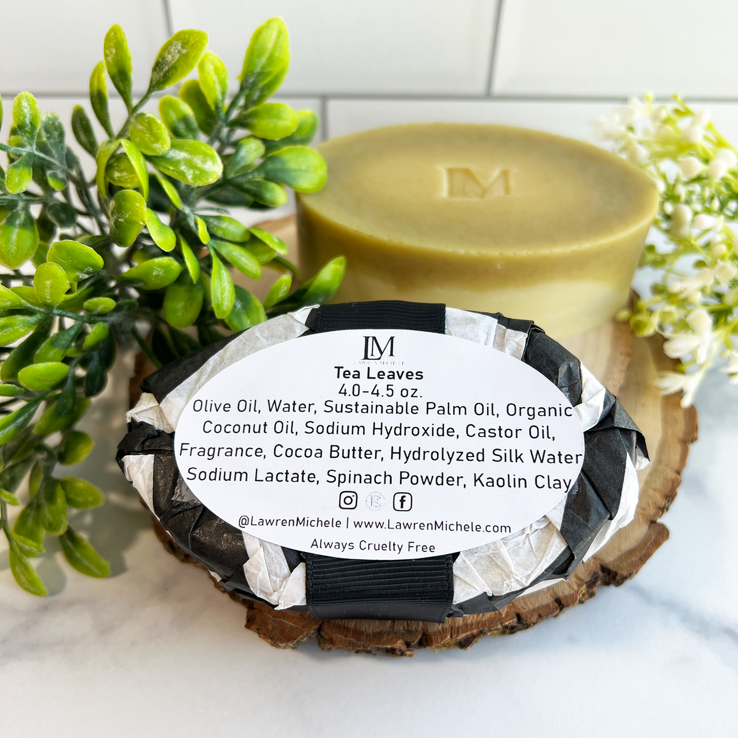 Tea Leaves Bar Soap - White Tea, Chrysanthemum