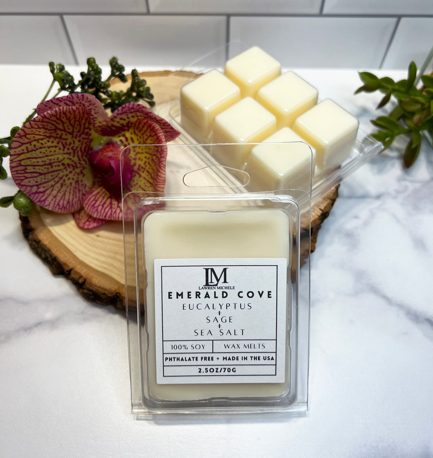 Emerald Cove Wax Melts - Eucalyptus, Sage, Sea Salt