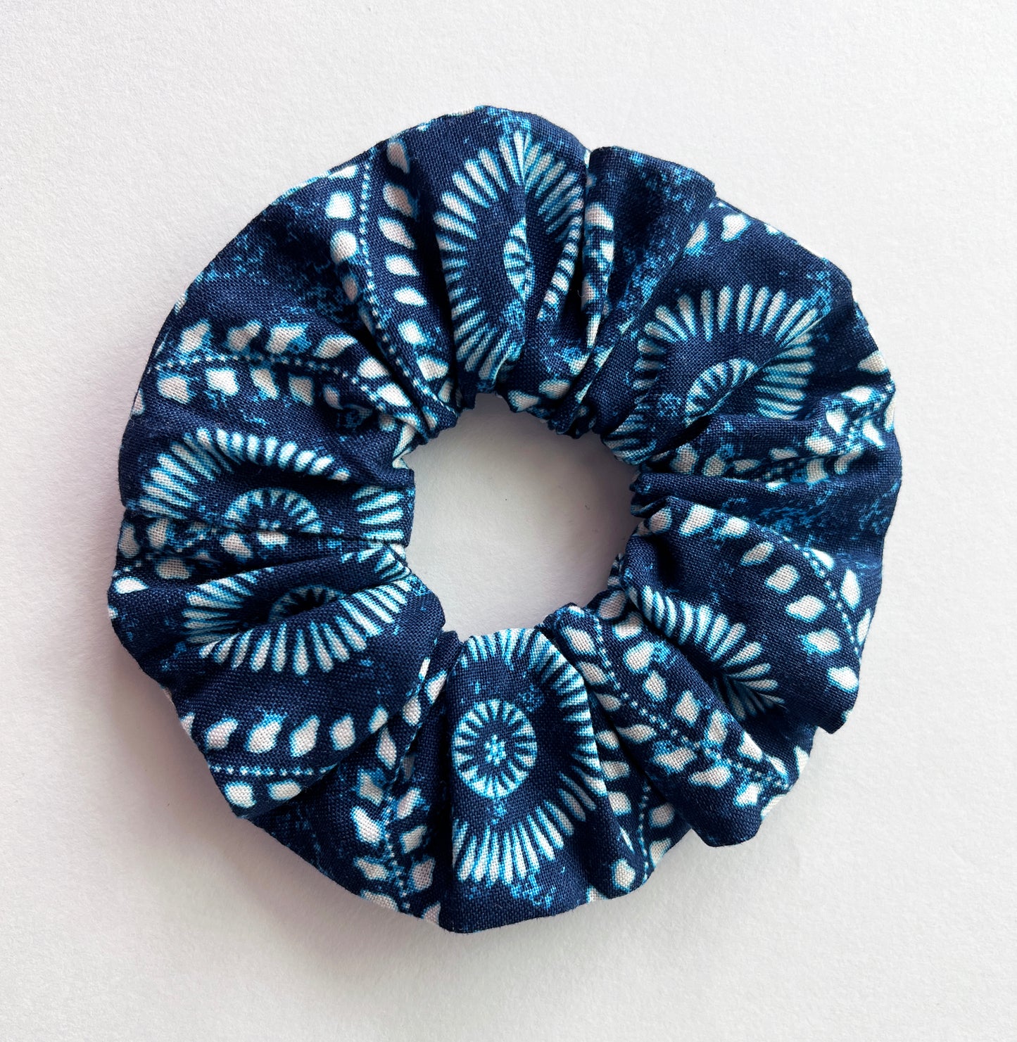 Printed Cotton Hair Scrunchies, Set of 3