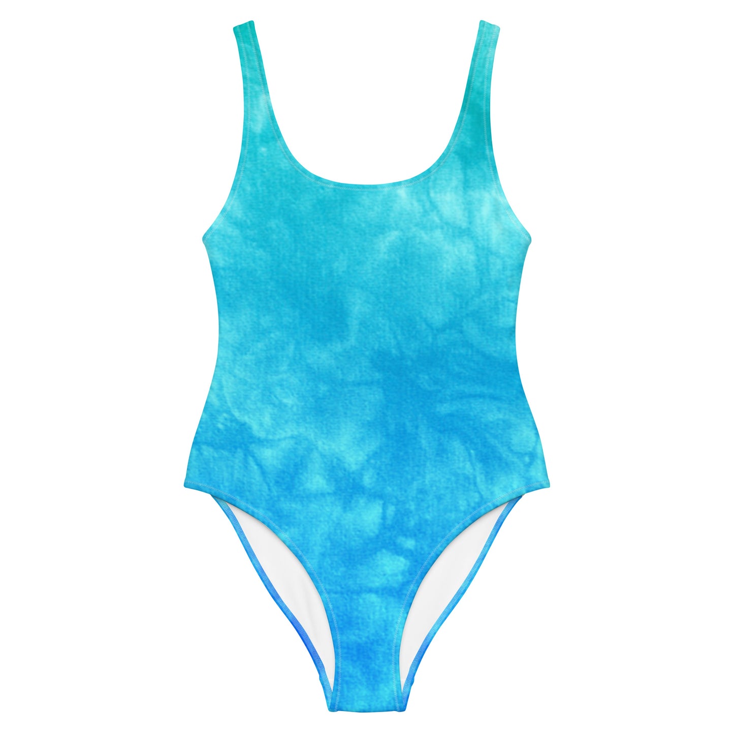 Blue & Green Tie Dye One-Piece Swimsuit