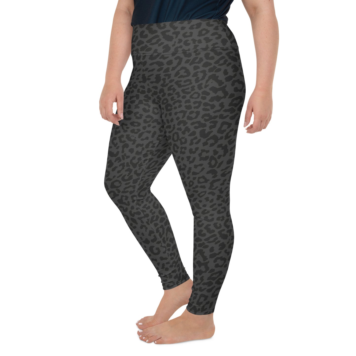 Gray Cheetah Animal Print Plus Size Leggings