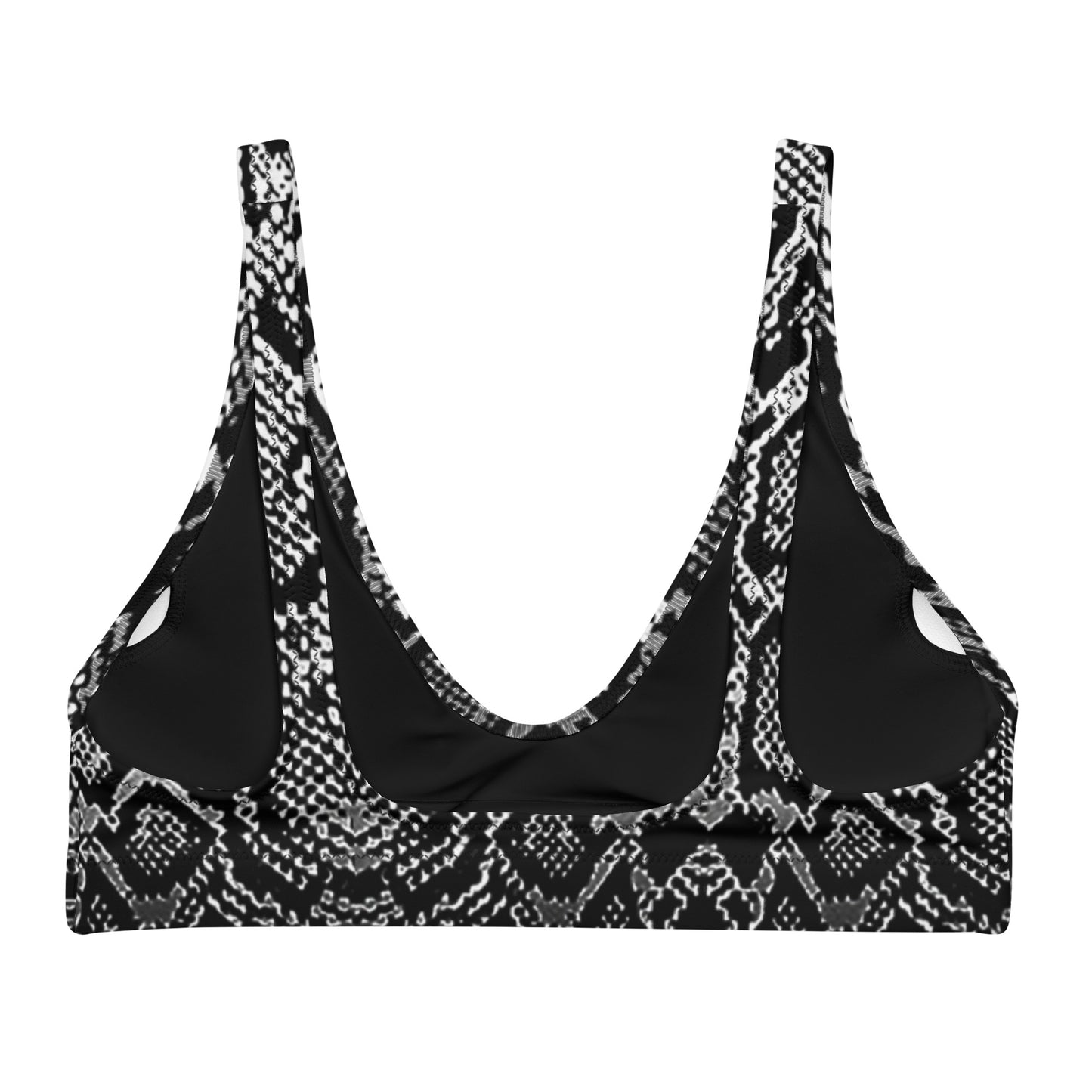 Ombre Digital Snakeskin Eco Friendly Bikini Top w/ Removable Padding