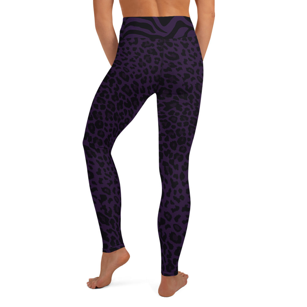 Purple Cheetah Zebra Animal Print Leggings