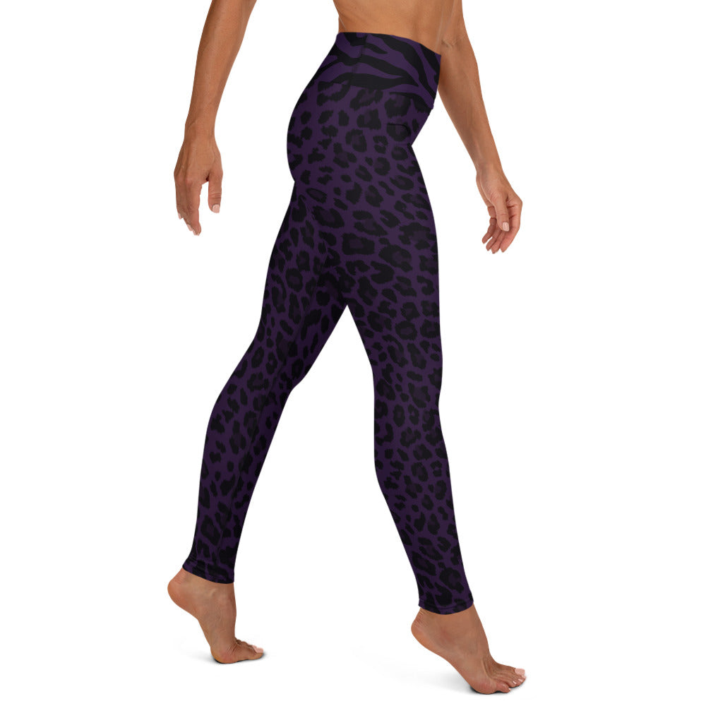 Purple Cheetah Zebra Animal Print Leggings