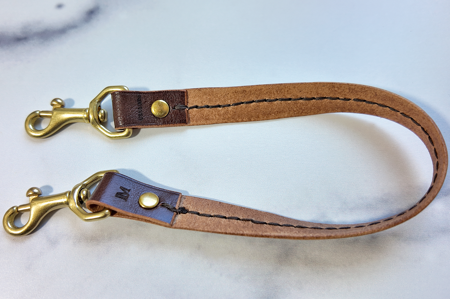 'Finders Keepers' Hand-Stitched Leather Key Leash