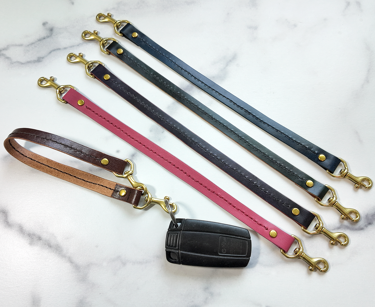 'Finders Keepers' Hand-Stitched Leather Key Leash