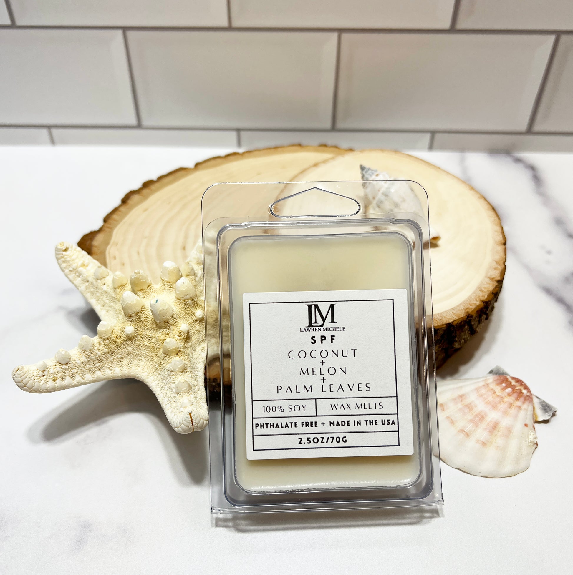 coconut and palm wax blend SPF Soy Wax Melts