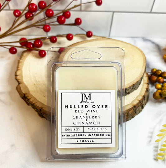 Mulled Over Wax Melts -  Red Wine, Cranberry, Cinnamon