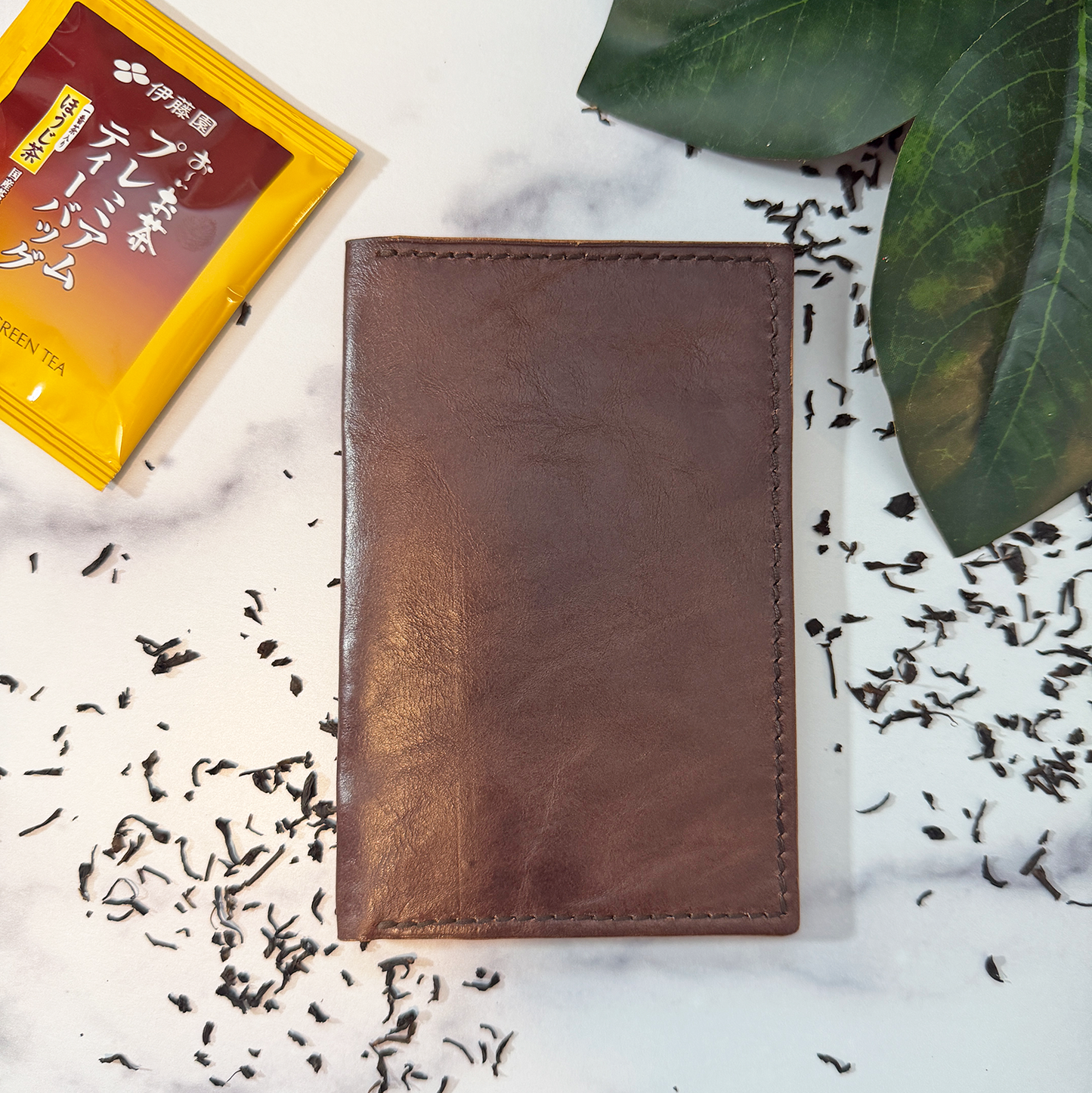 Hand-Stitched Customizable Leather Passport Wallet