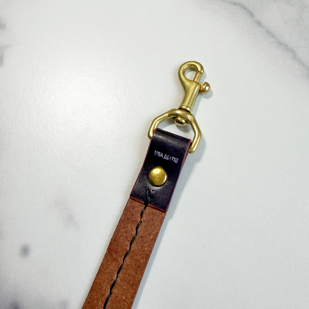 'Finders Keepers' Hand-Stitched Leather Key Leash