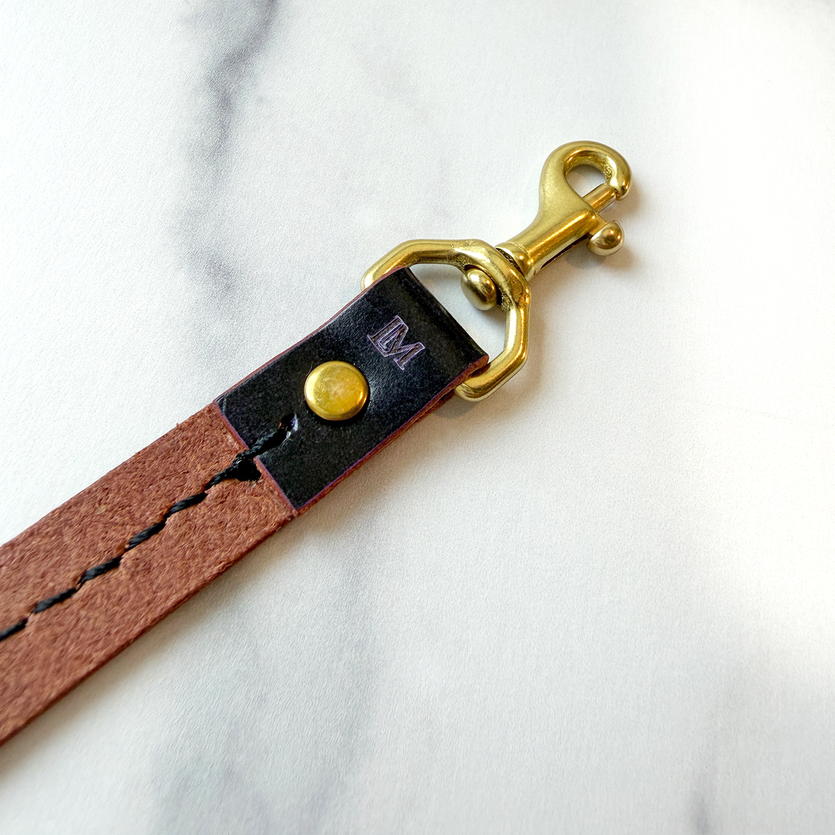 'Finders Keepers' Hand-Stitched Leather Key Leash