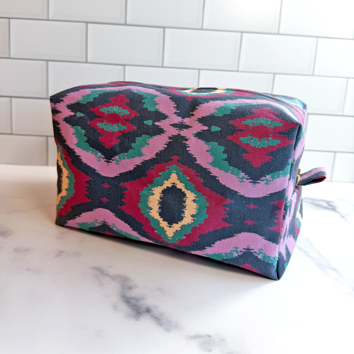 'Bring It' Canvas Collapsible Travel Makeup Bag