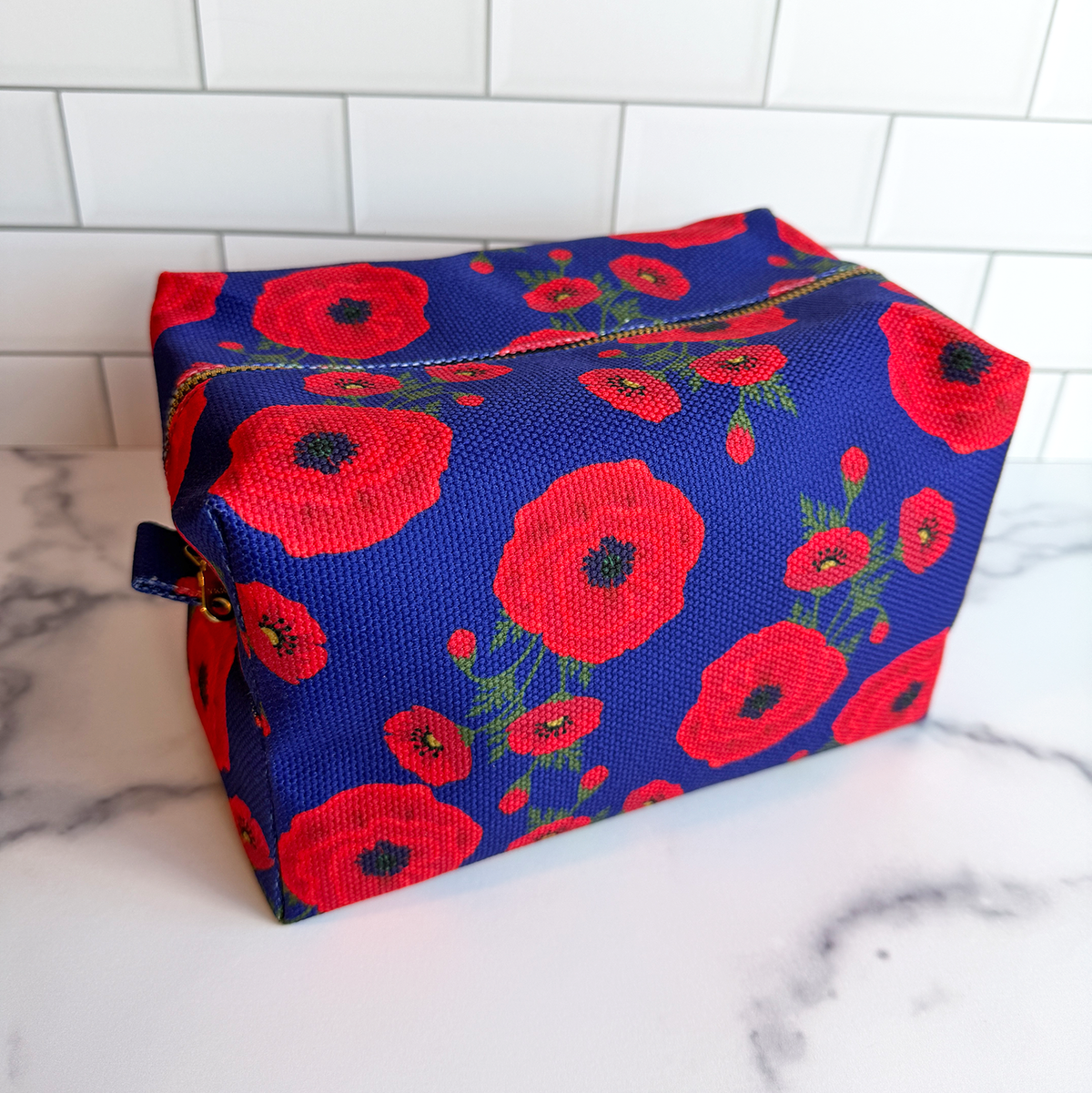 'Bring It' Canvas Collapsible Travel Makeup Bag