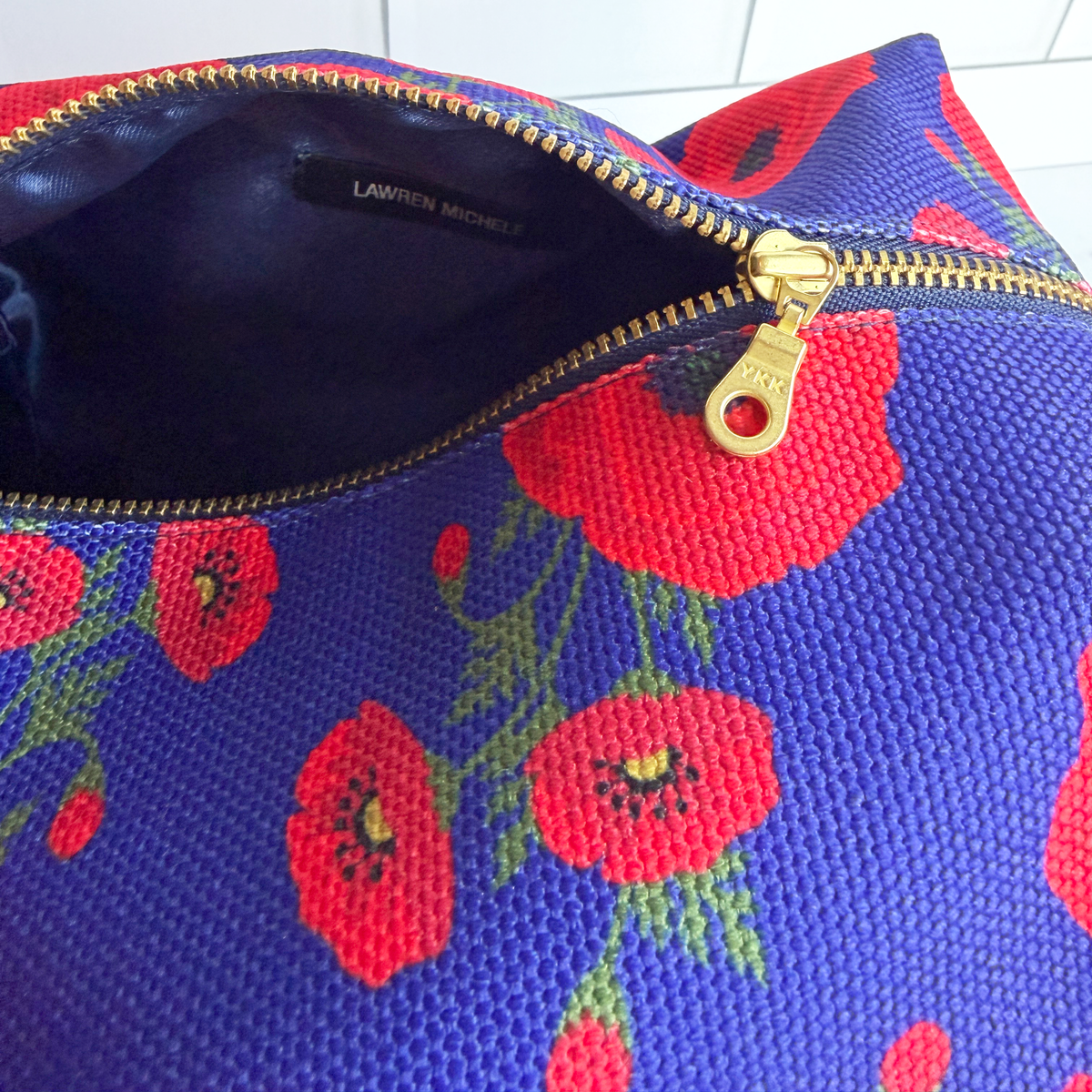 'Bring It' Canvas Collapsible Travel Makeup Bag