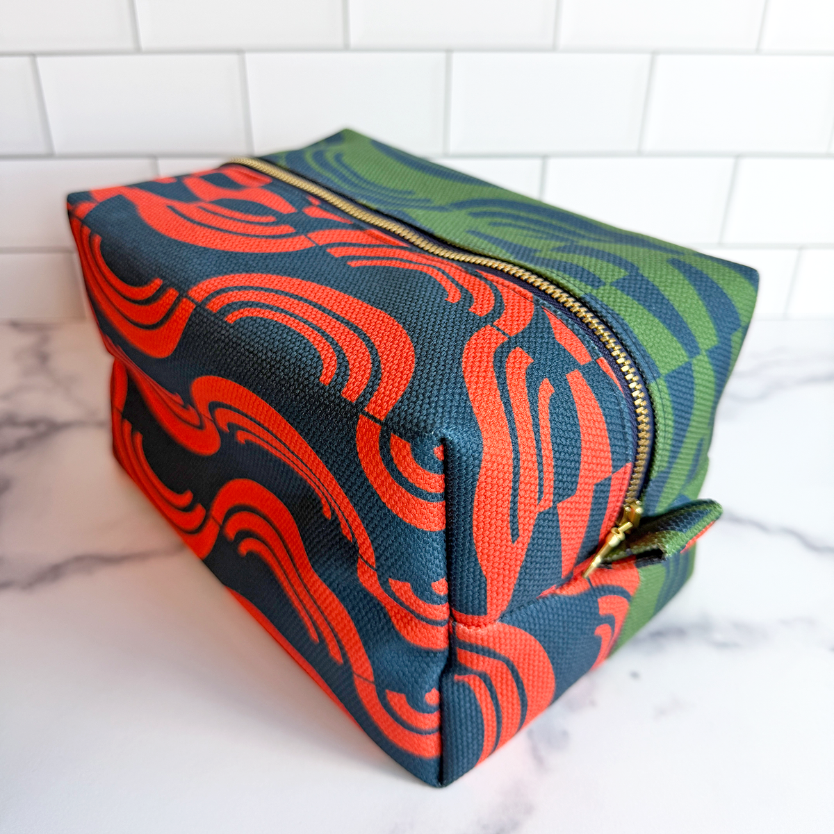 'Bring It' Canvas Collapsible Travel Makeup Bag