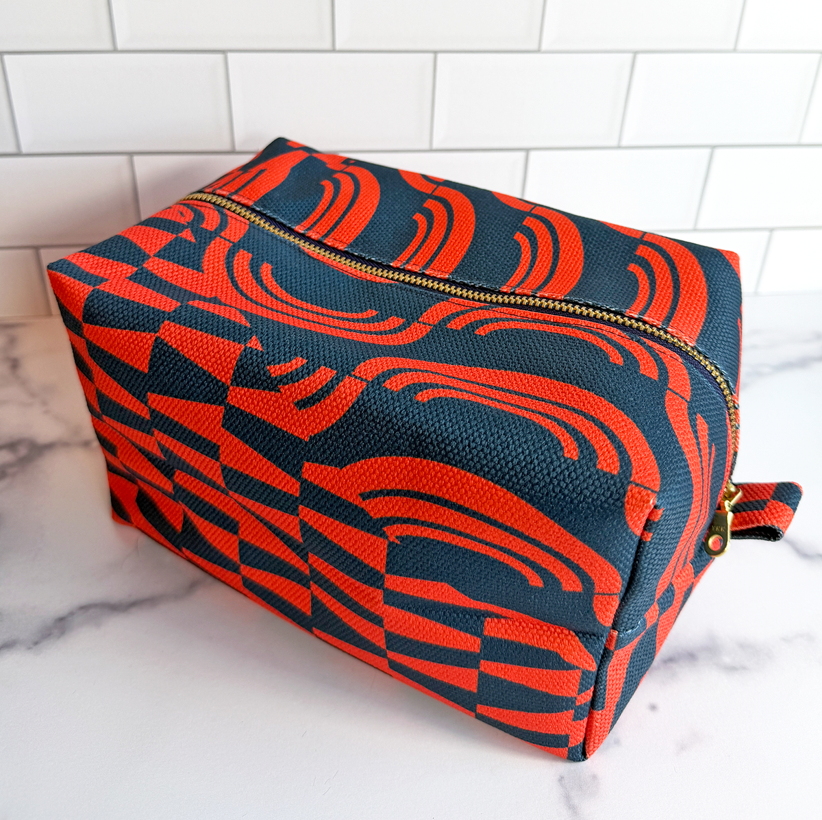 'Bring It' Canvas Collapsible Travel Makeup Bag