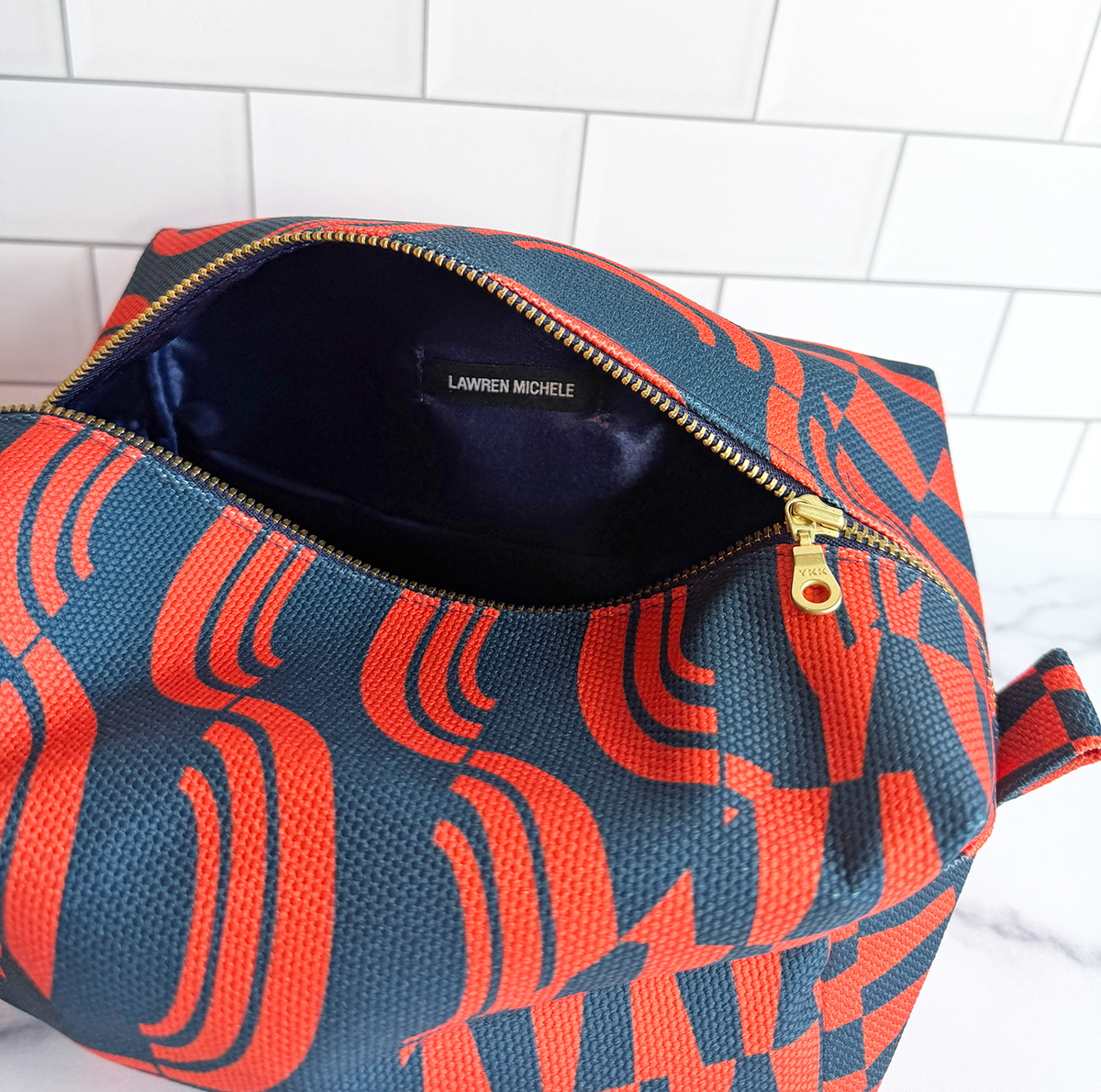 'Bring It' Canvas Collapsible Travel Makeup Bag