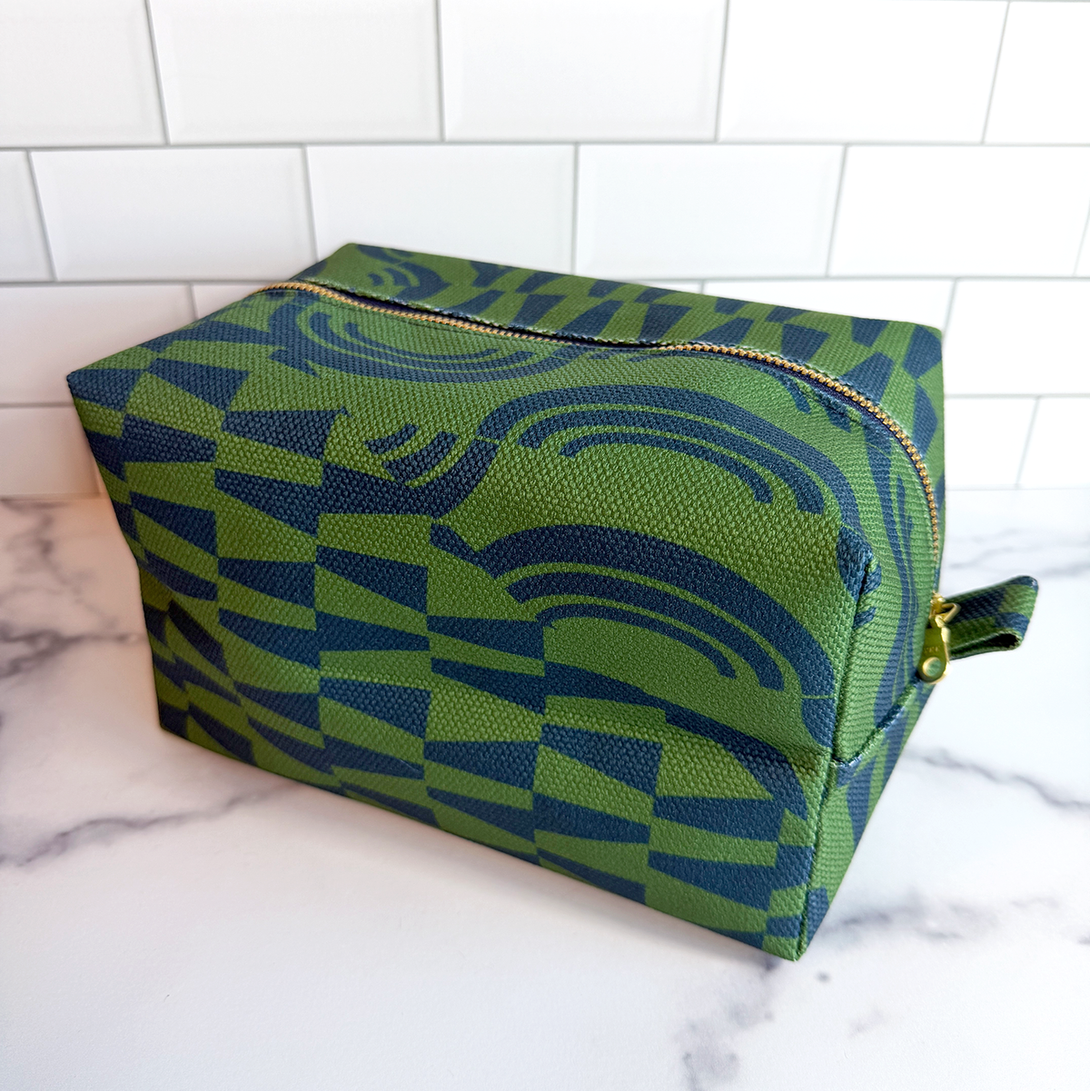 'Bring It' Canvas Collapsible Travel Makeup Bag