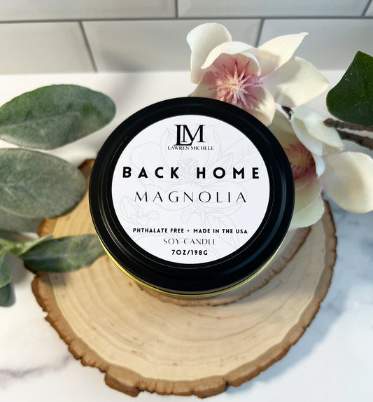 Back Home Wood Wick 7oz Soy Candle Tin
