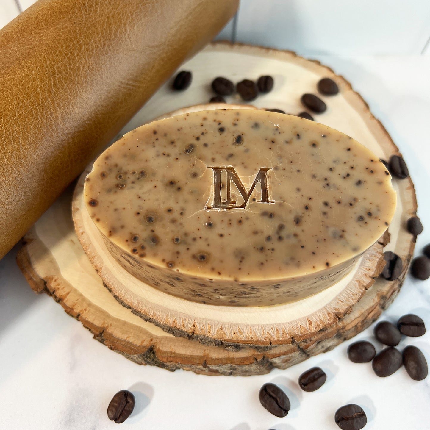 Suede Hand Soap - Leather & Coffee Exfoliation Bar