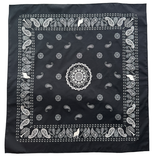 The Wolf & the Willow Cotton Silk Blend Bandana 26"x26"