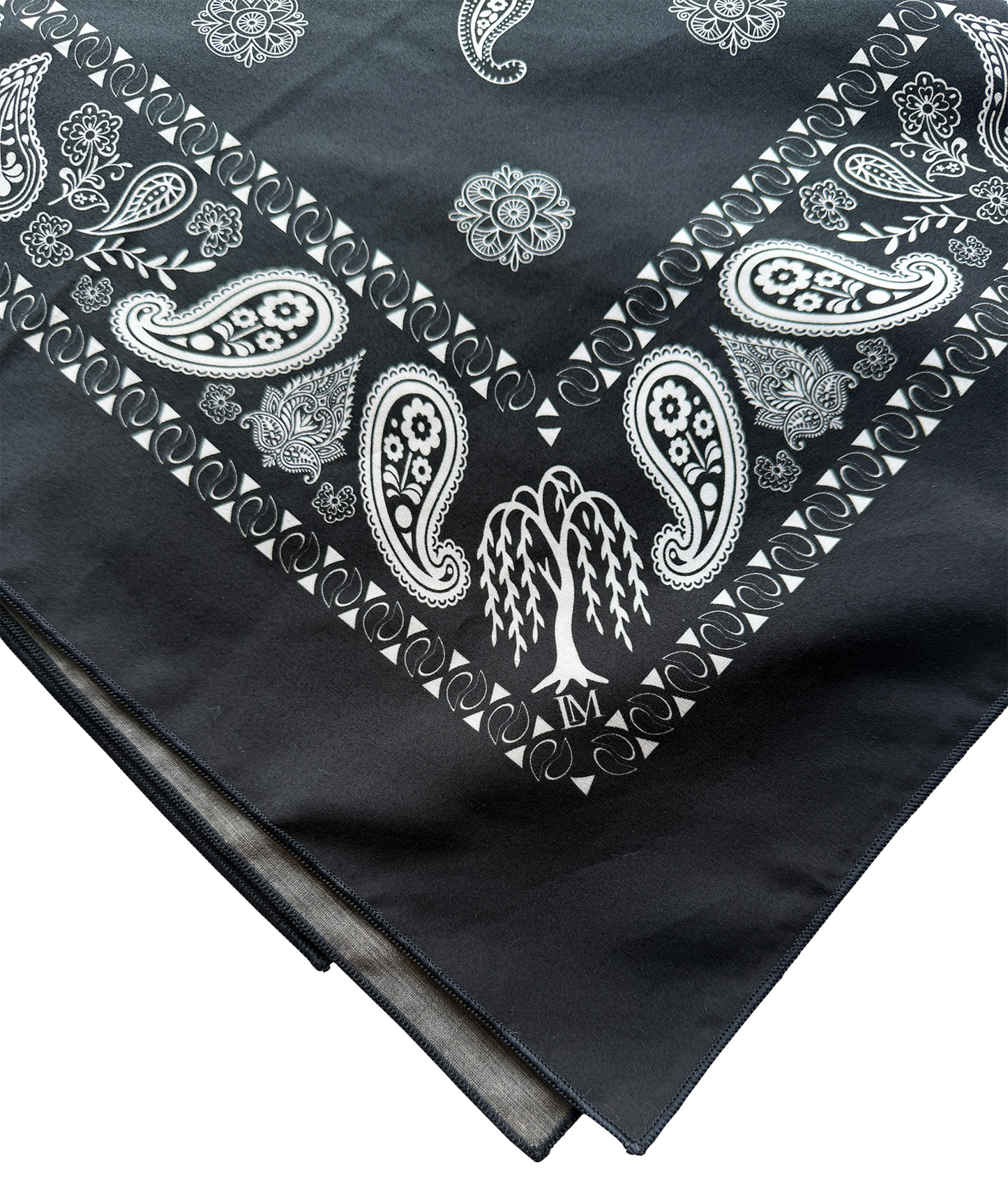 The Wolf & the Willow Cotton Silk Blend Bandana 26"x26"