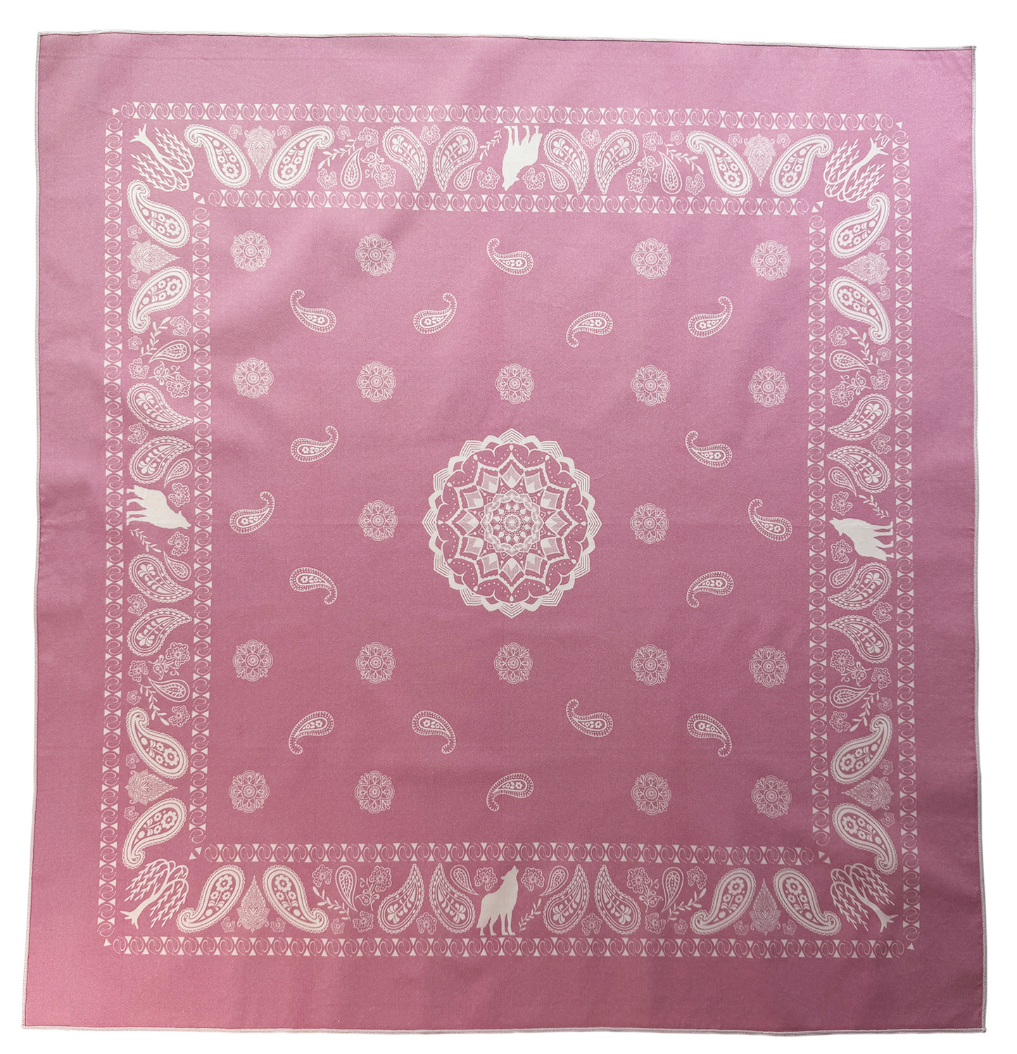 The Wolf & the Willow Cotton Silk Blend Bandana 26"x26"