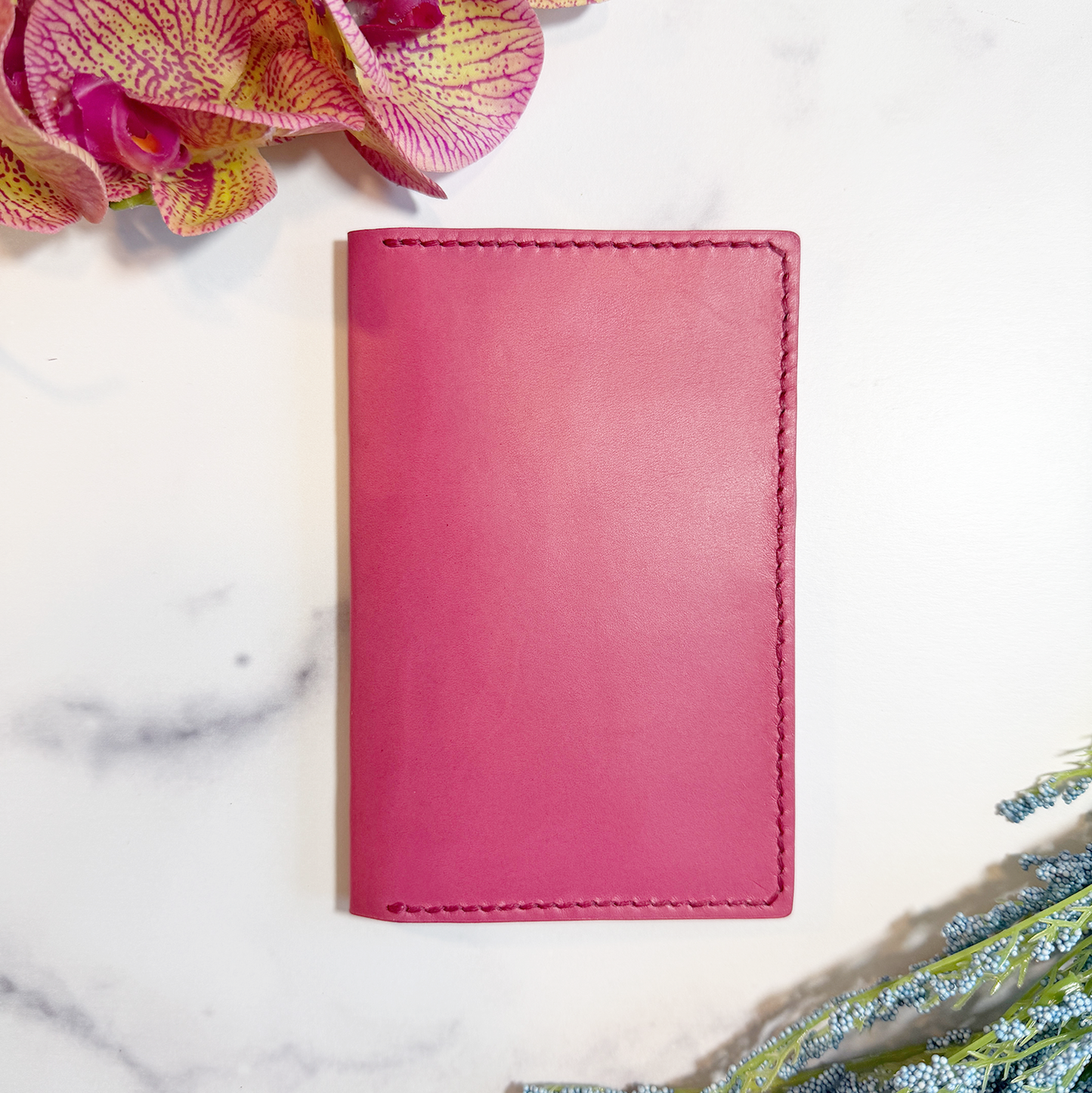 Hand-Stitched Customizable Leather Passport Wallet