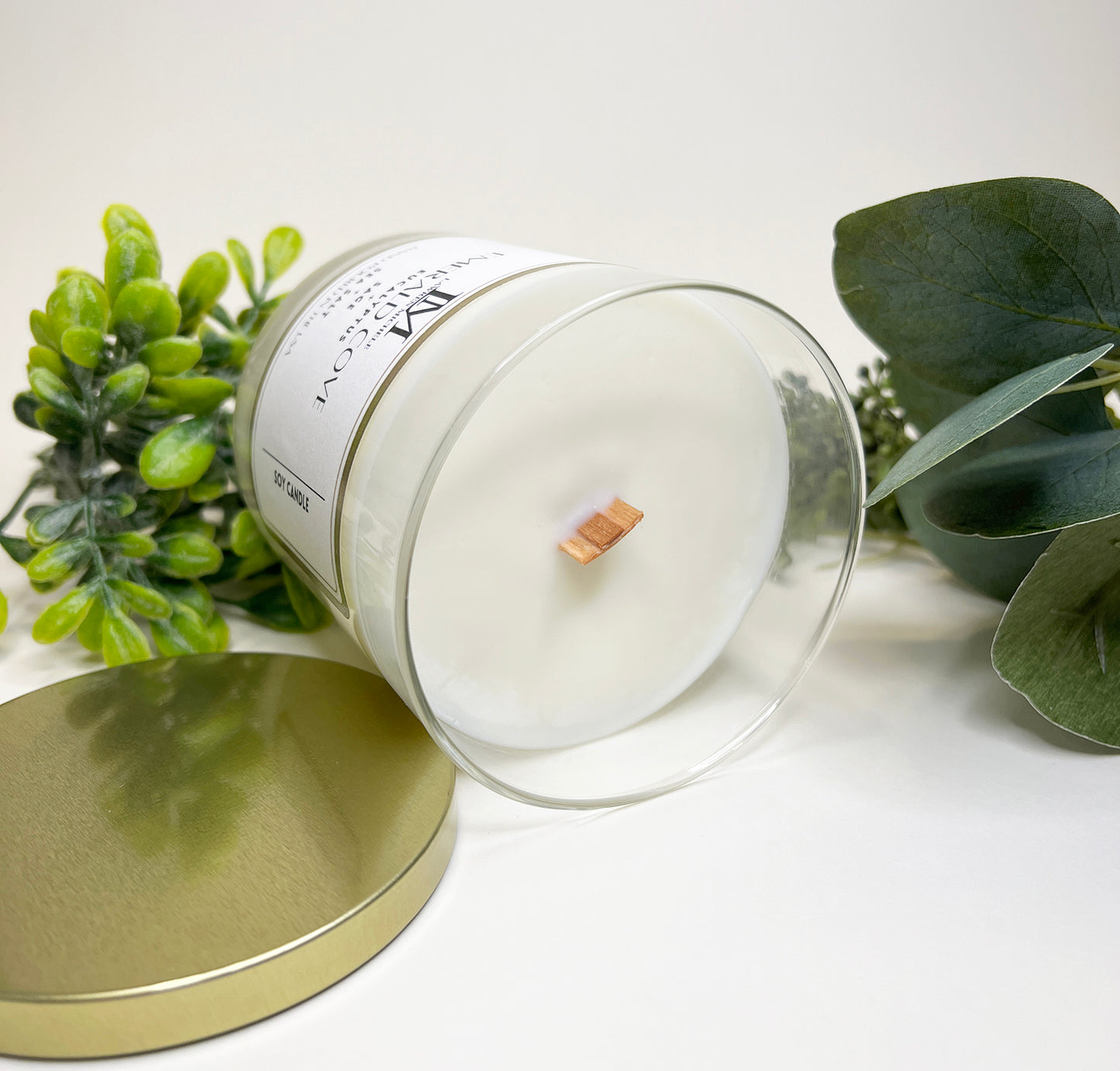 Emerald Cove Glass Jar Wood Wick 9oz Soy Candle