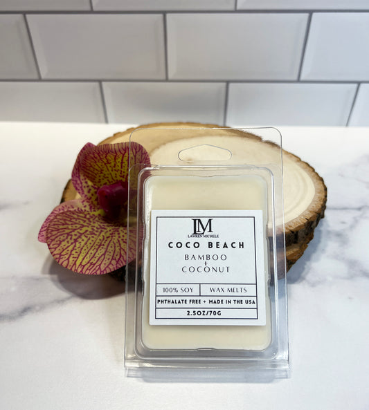 Coco Beach Wax Melts - Coconut, Bamboo