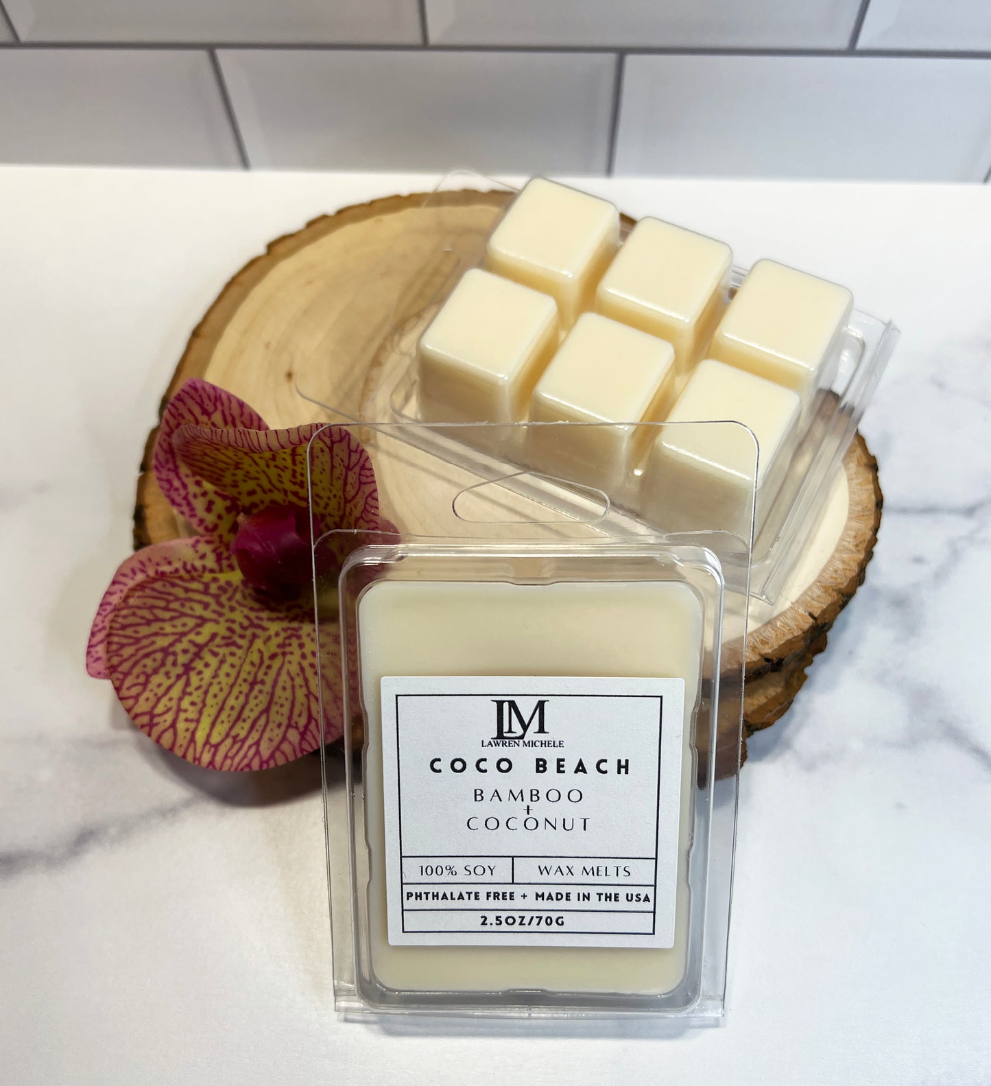 Coco Beach Wax Melts - Coconut, Bamboo