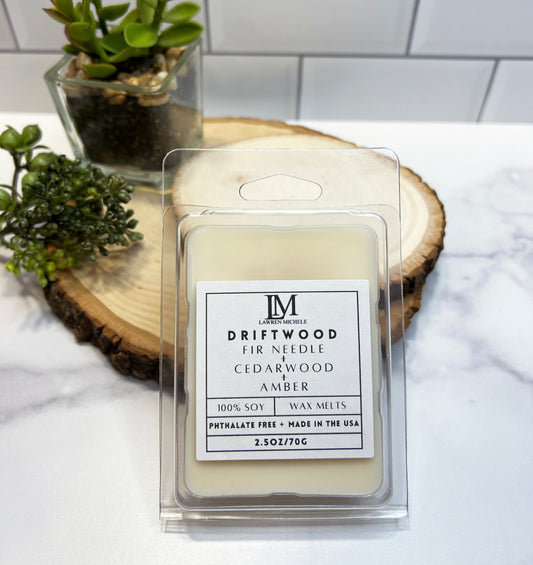 Driftwood Wax Melts - Fir needle, Cedarwood, Amber