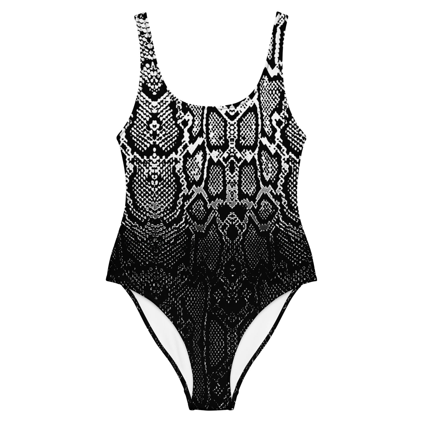 Ombre One-Piece Snakeskin Print Swimsuit