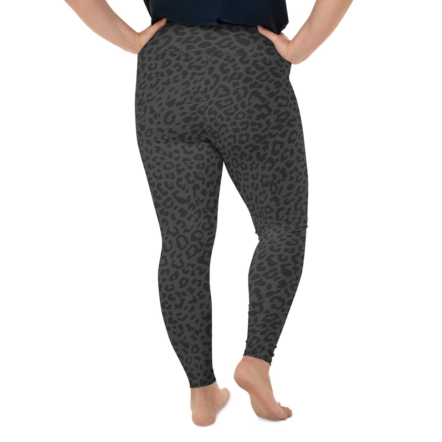 Gray Cheetah Animal Print Plus Size Leggings