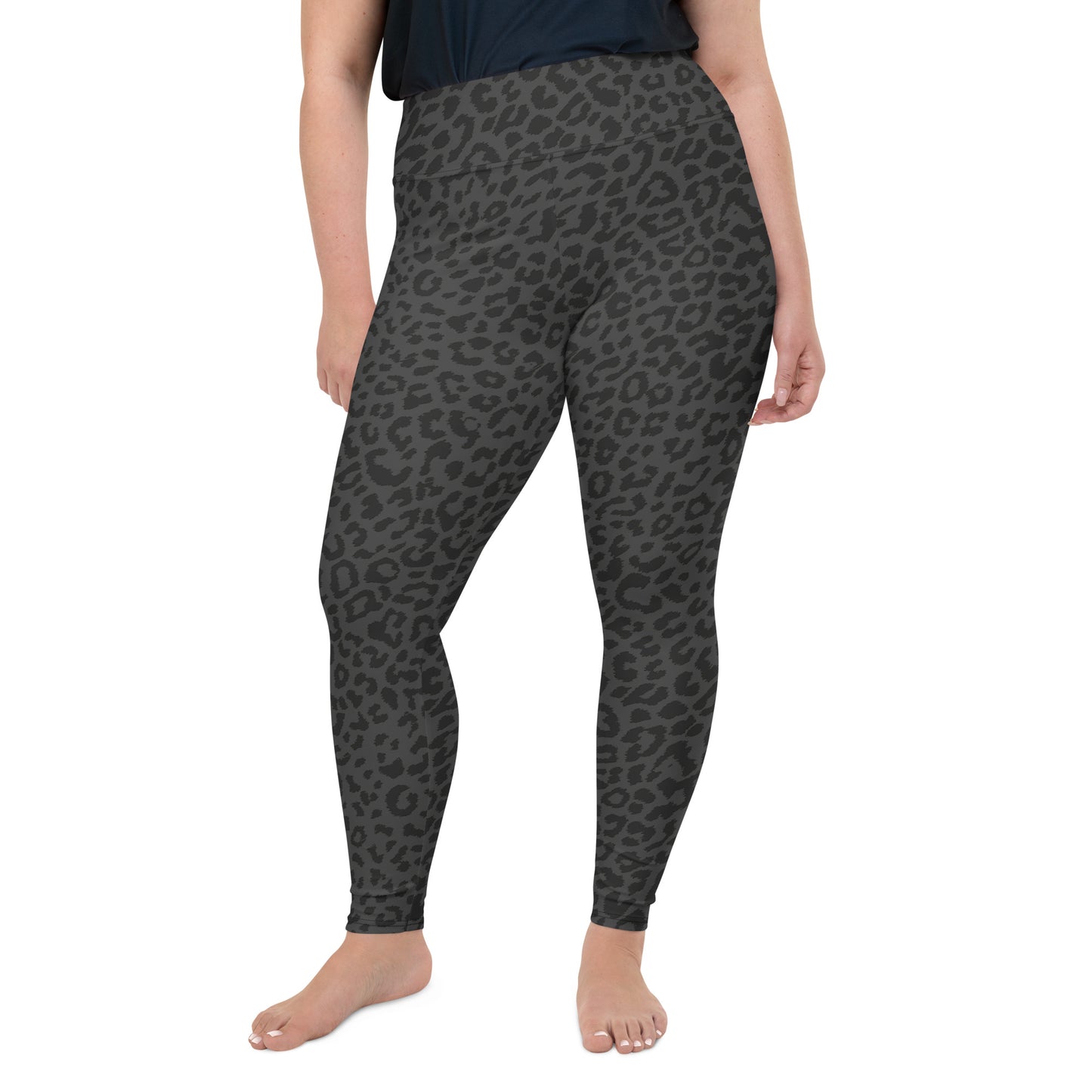 Gray Cheetah Animal Print Plus Size Leggings