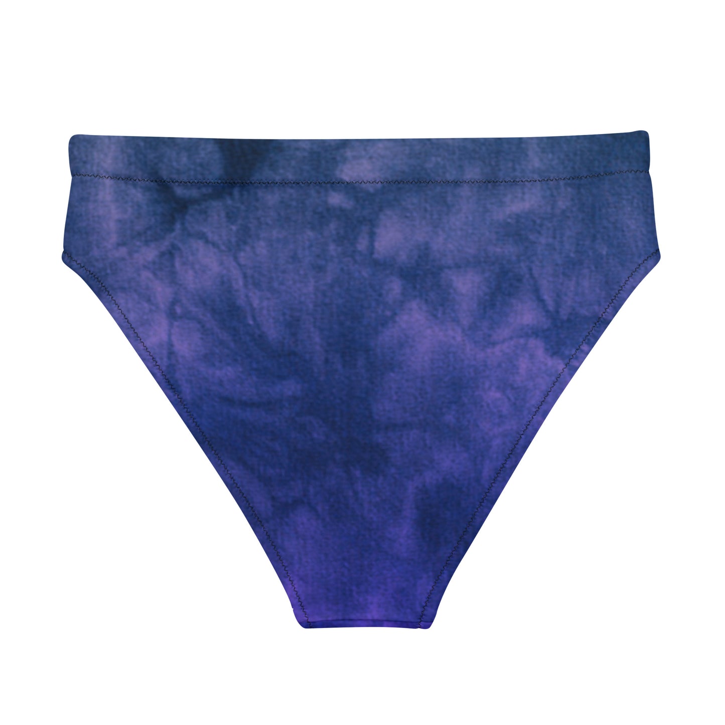 Blue & Purple Tie Dye Eco Friendly High-Waisted Bikini Bottom
