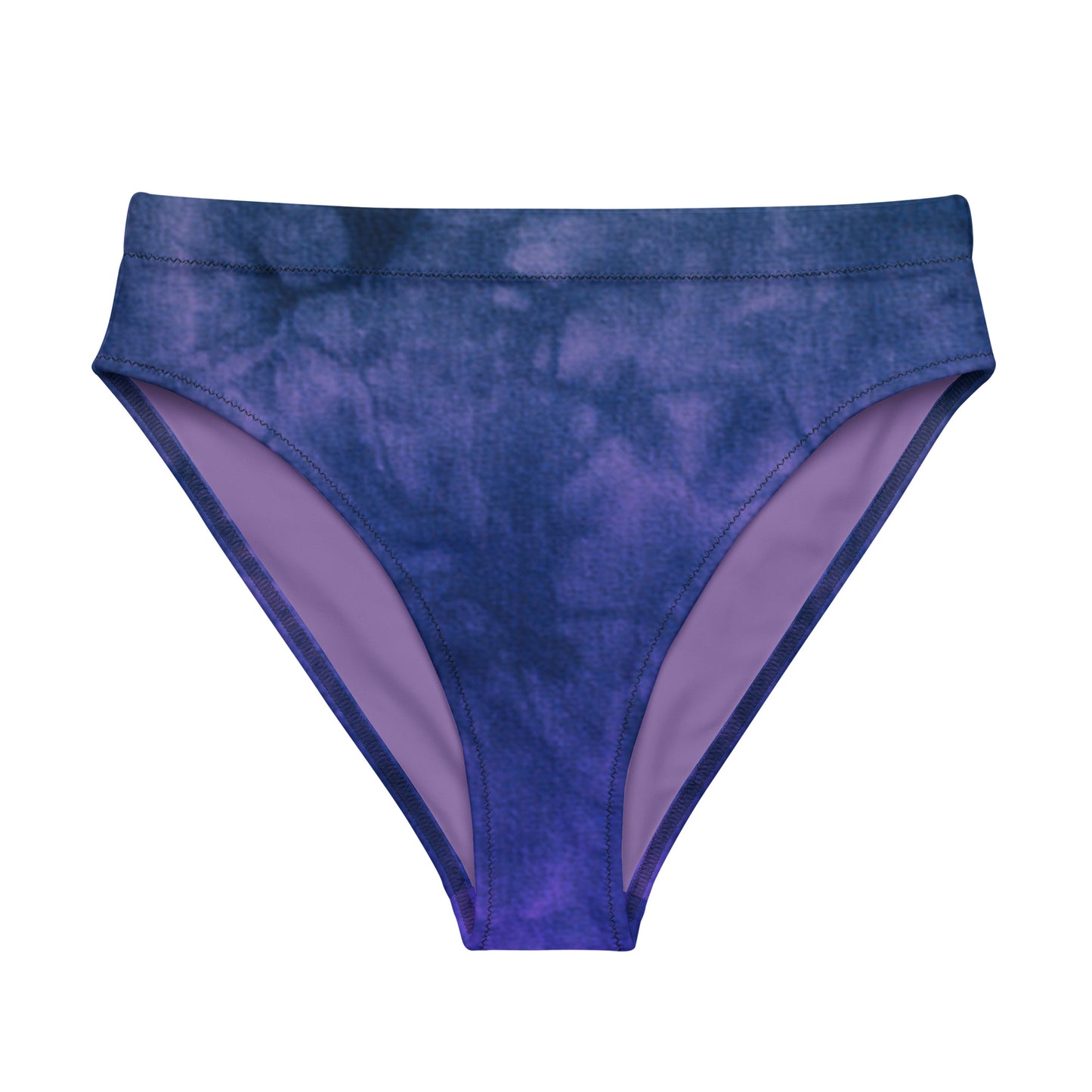 Blue & Purple Tie Dye Eco Friendly High-Waisted Bikini Bottom