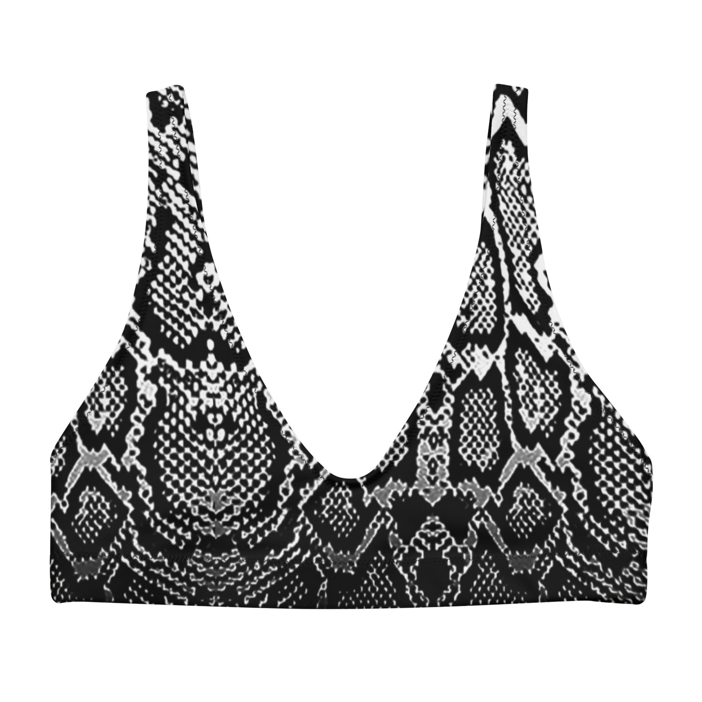 Ombre Digital Snakeskin Eco Friendly Bikini Top w/ Removable Padding