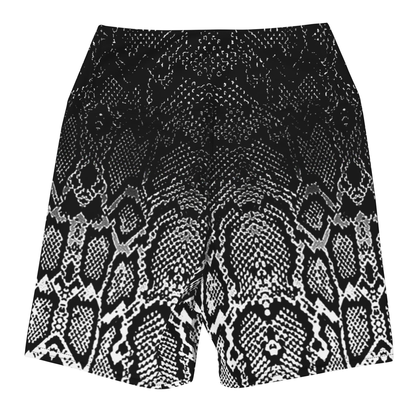 Ombre Snakeskin Print High Waist Bike Shorts